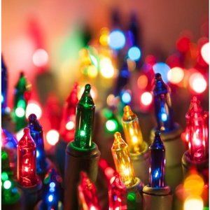 100 Light String to String (4 Sets of 100) Bright Colored String Lights